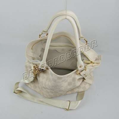 discount louis vuitton handbags leather n41291 beige white wholesale