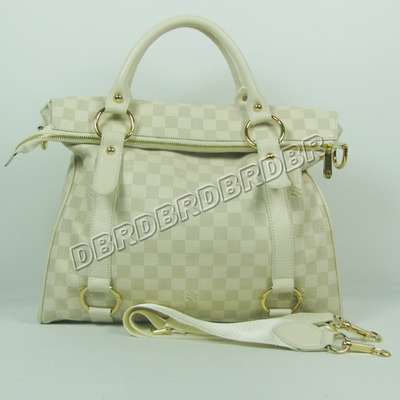 discount louis vuitton handbags leather n41232 beige white wholesale