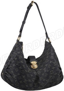 Discount Louis Vuitton Handbags Monogram Denim M95583 black Wholesale